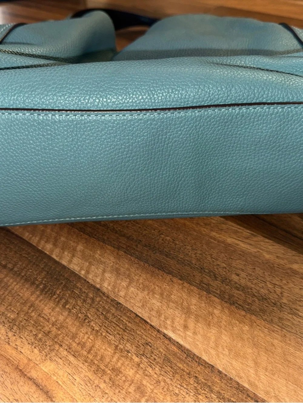 Coach Edie 31 Pebbled Leather Hobo Bag in Aqua - Picture 3 of 6
